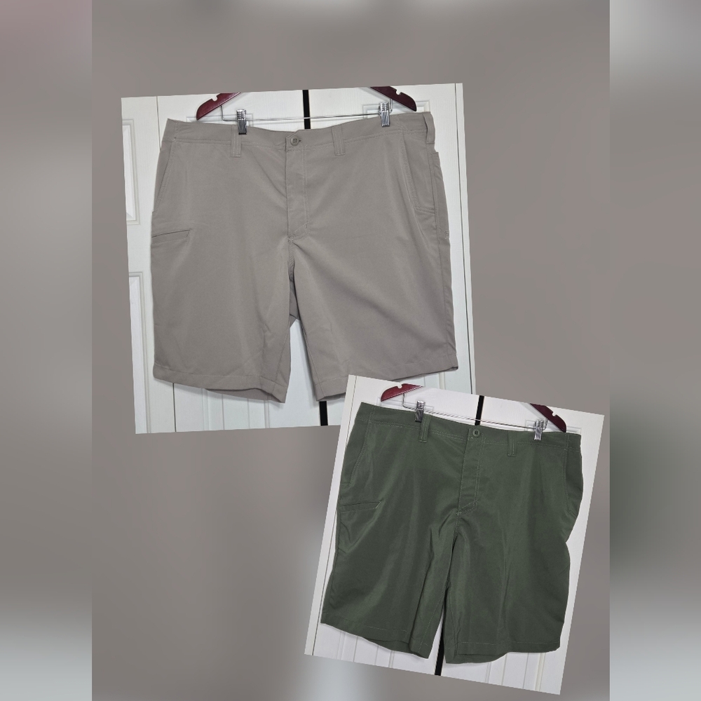 2 Pair 5.11 Tactical Shorts Mens 42 Green Khaki Lightweight Cargo Hiking Outdoor